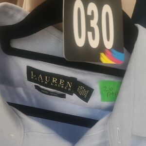 #30...Lauren Ralph Lauren Light Blue Dress Shirt...17 1/2